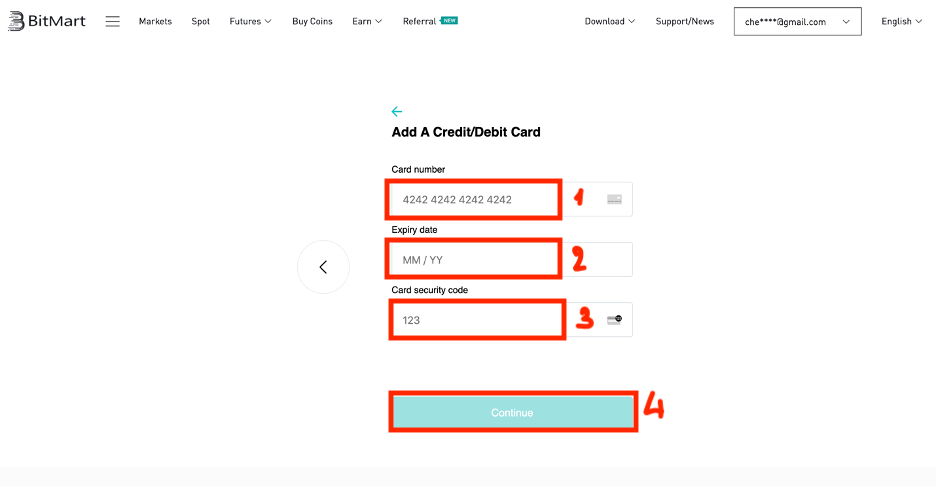 How to Buy Coins with MoonPay in BitMart