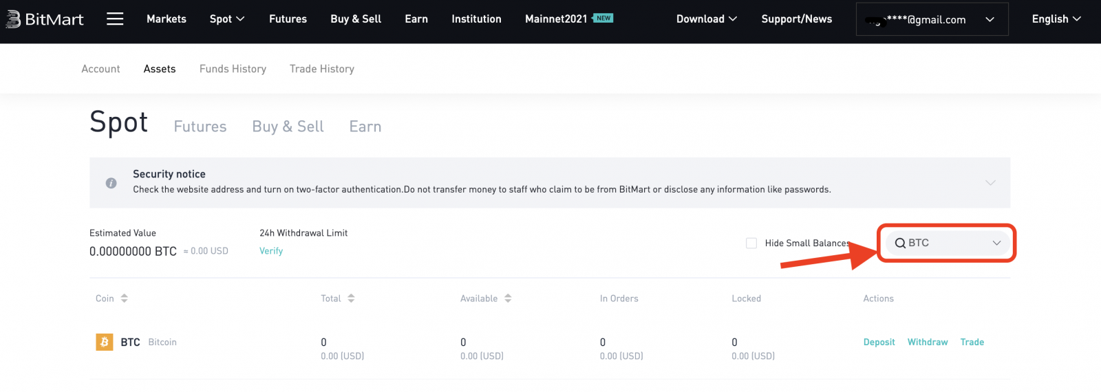 ​​​​​​​How to Check My Funds in BitMart