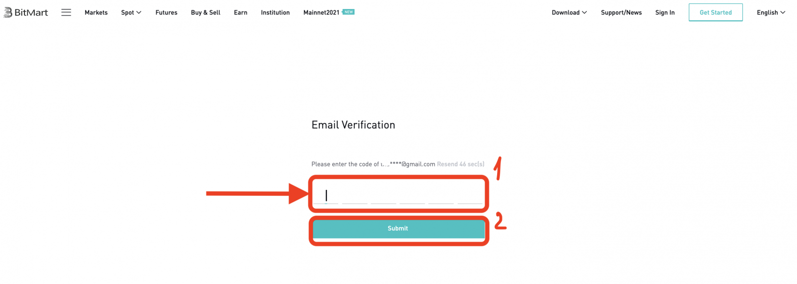 How to Register and Login account in BitMart