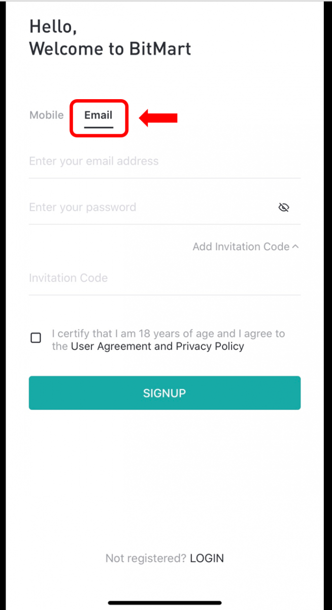 Slik registrerer du deg og setter inn i BitMart