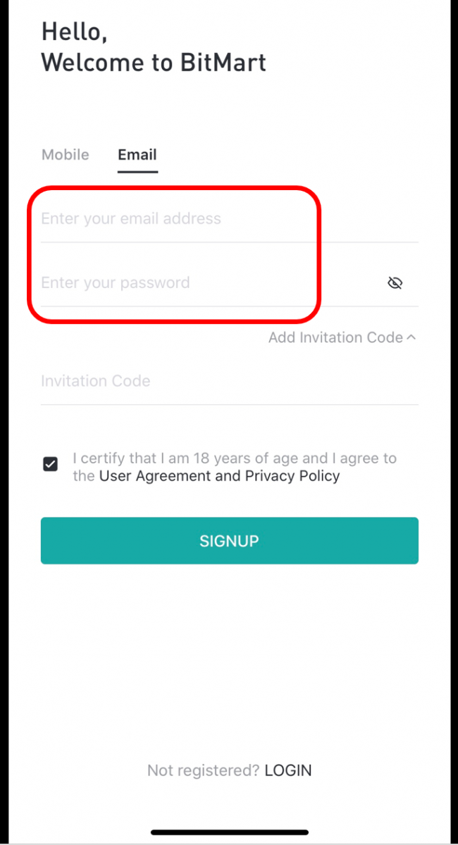 Slik registrerer du deg og setter inn i BitMart