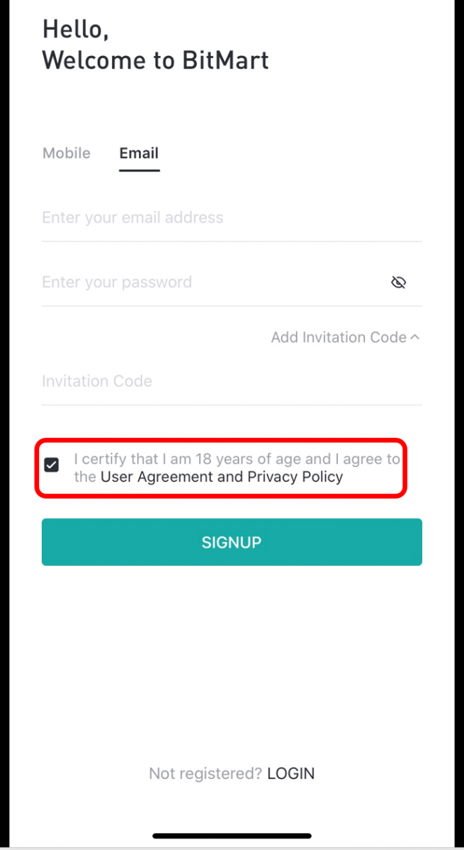 Slik registrerer du deg og setter inn i BitMart