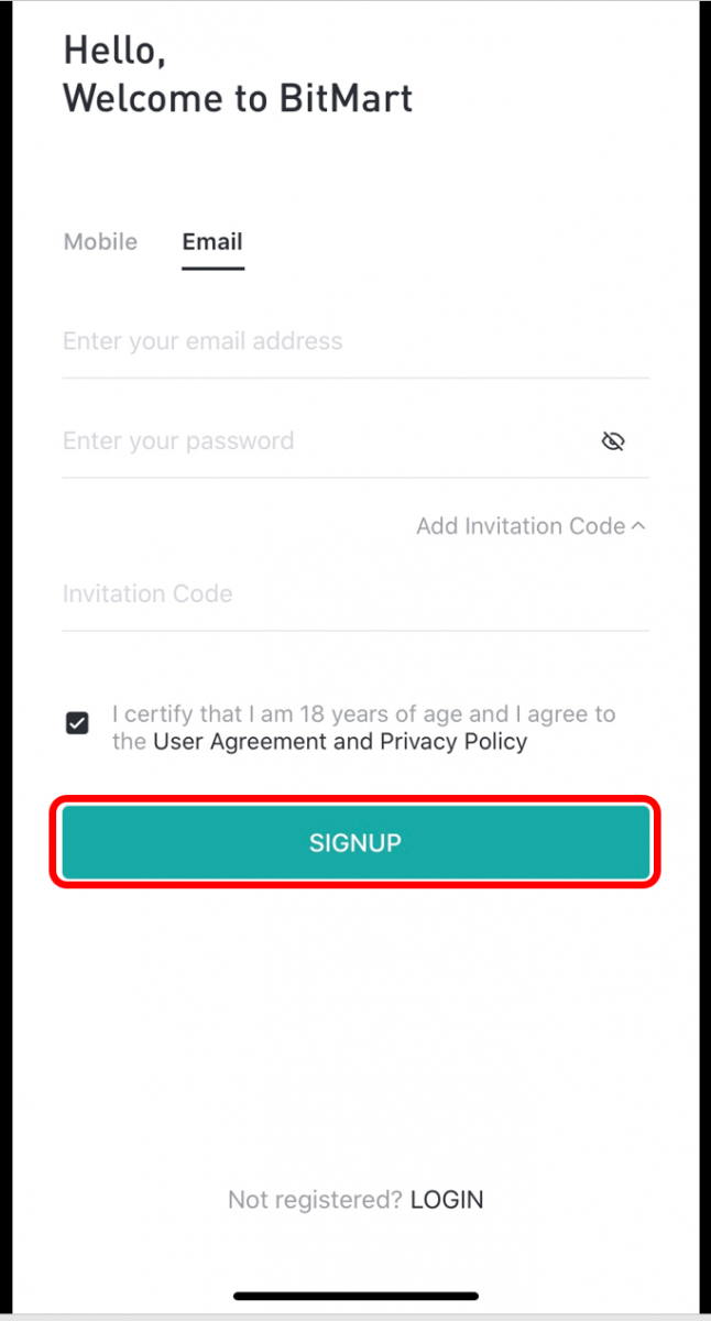 Slik registrerer du deg og setter inn i BitMart