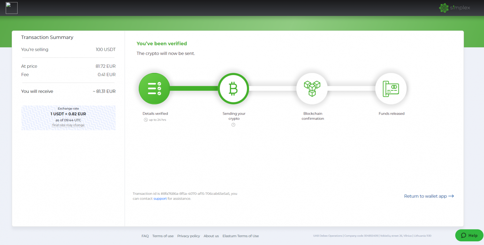 Як продавати монети за допомогою Simplex у BitMart