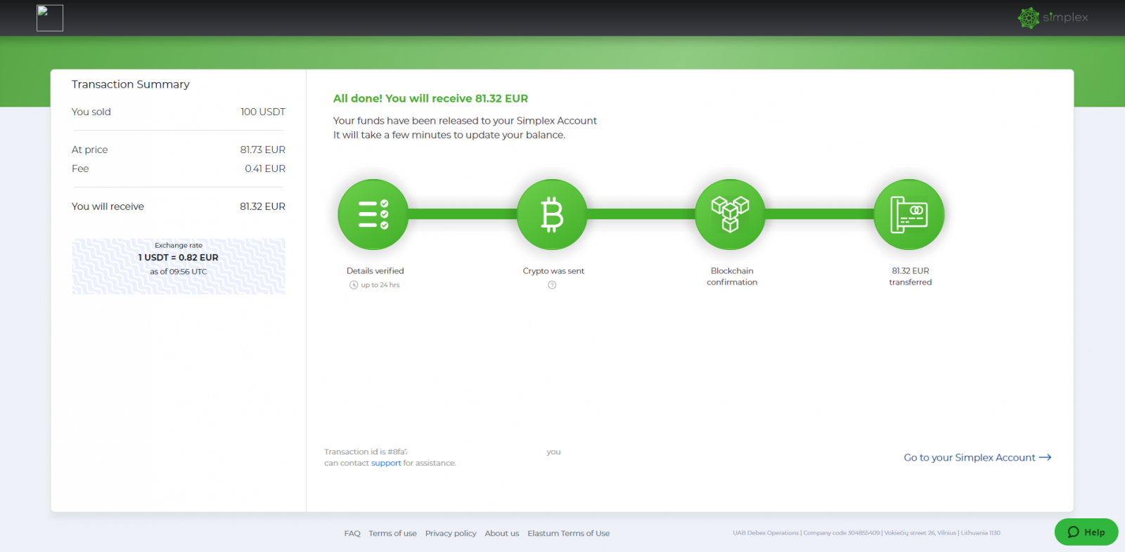 Як продавати монети за допомогою Simplex у BitMart