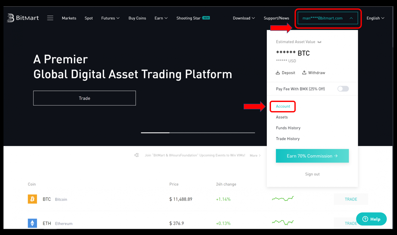 How to Verify Account in BitMart